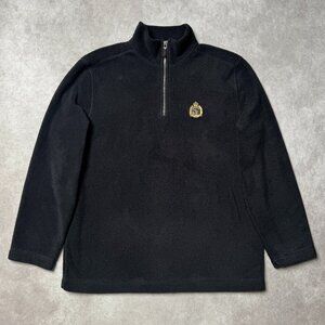 Vintage Ralph Lauren Men's Black Quarter Zip Fleece